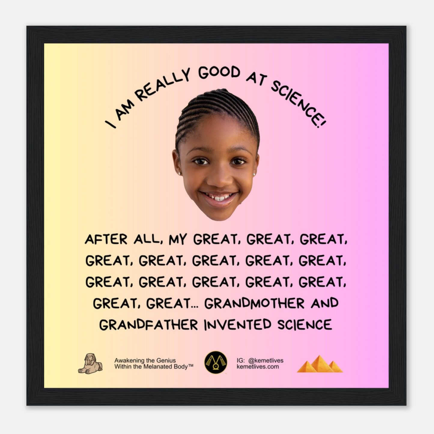 My Great Grandparents Affirmation Framed Poster