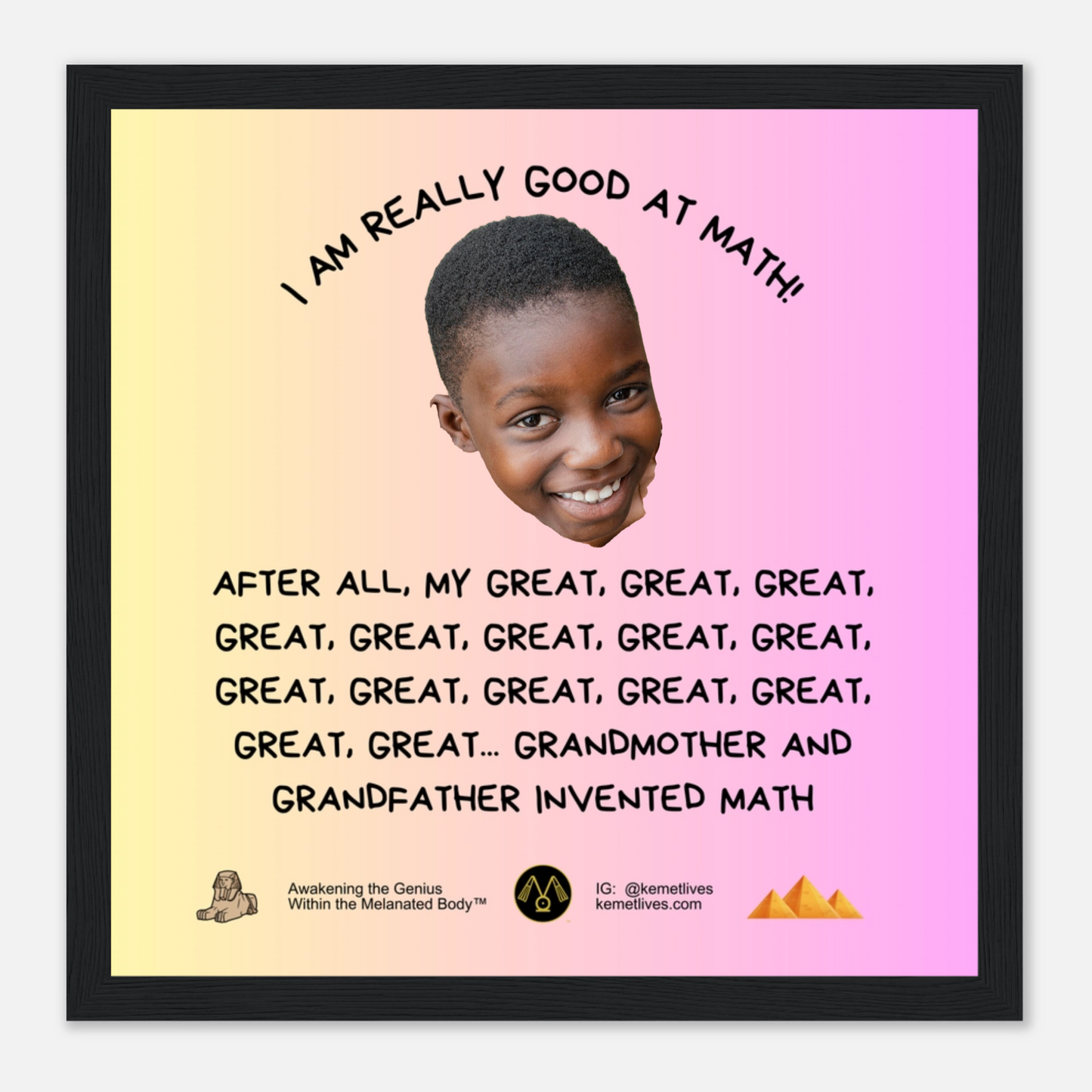 My Great Grandparents Affirmation Framed Poster