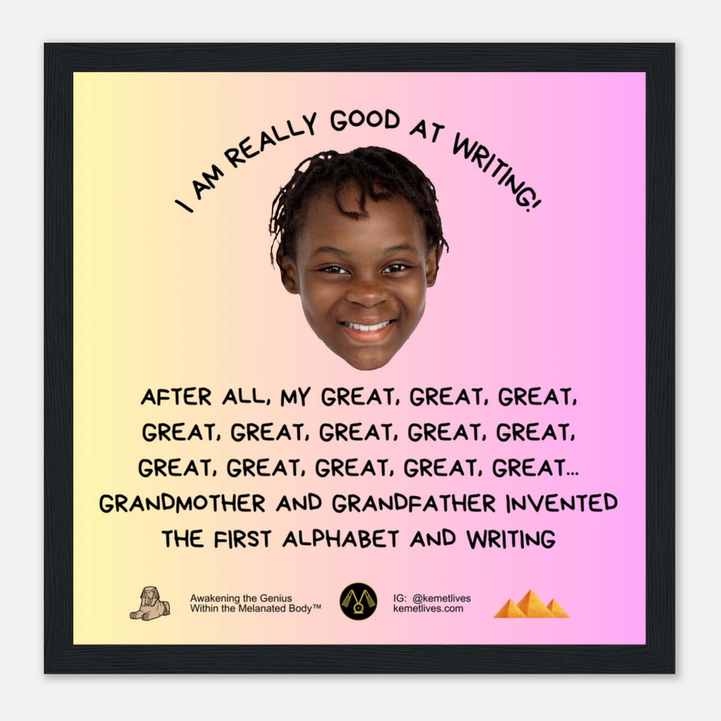 My Great Grandparents Affirmation Framed Poster