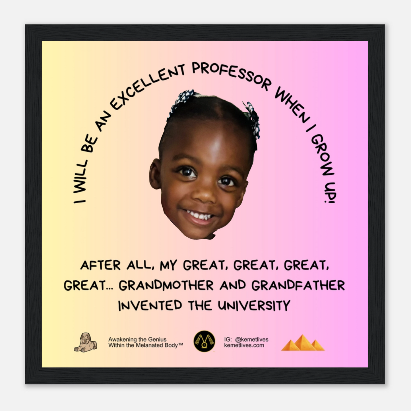 My Great Grandparents Affirmation Framed Poster