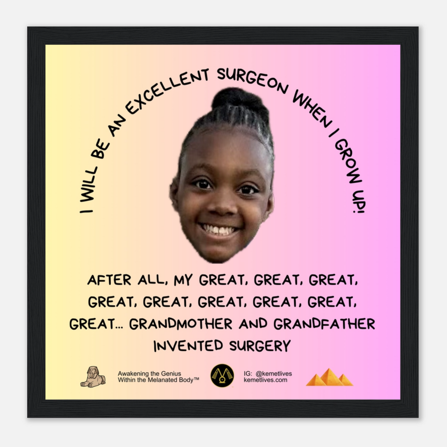 My Great Grandparents Affirmation Framed Poster